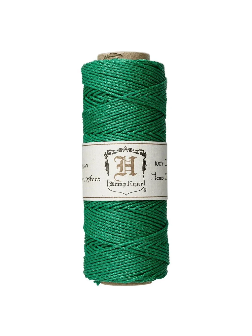 Eco Friendly 205' Spool 1mm Thick Emerald Green Hemp Cord String Spool